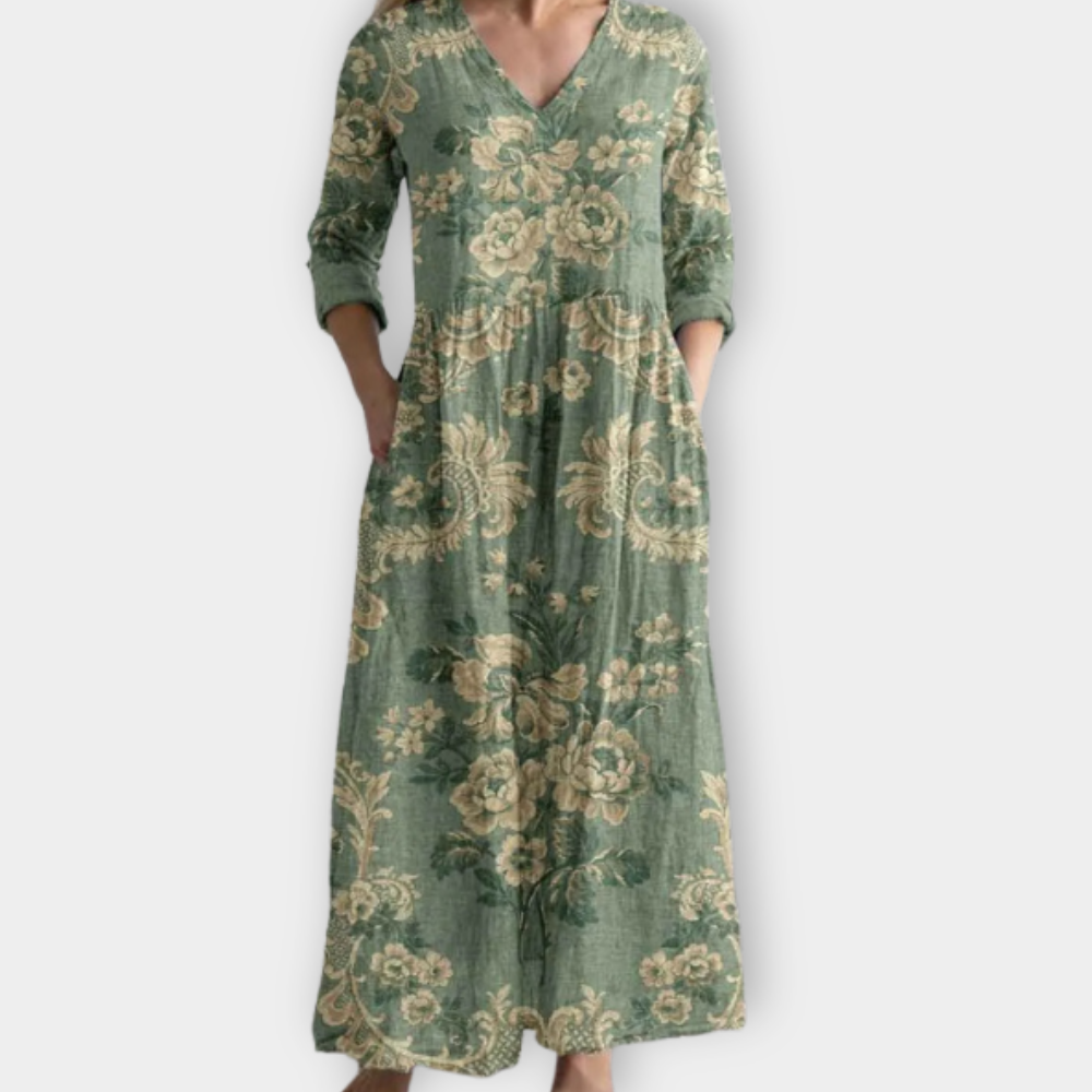 Αναστασία | Μακρύ φόρεμα boho από απαλό ύφασμα υψηλής ποιότητας
