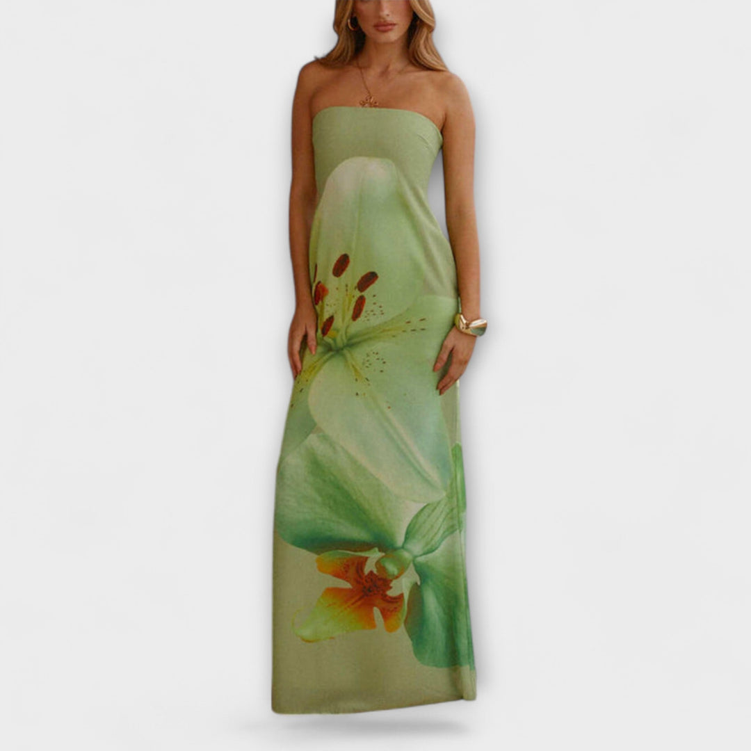 Ζεφύρα - Κομψό Maxi Φόρεμα Off-Shoulder
