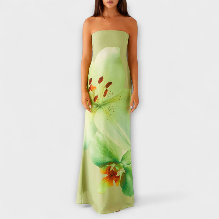 Ζεφύρα - Κομψό Maxi Φόρεμα Off-Shoulder