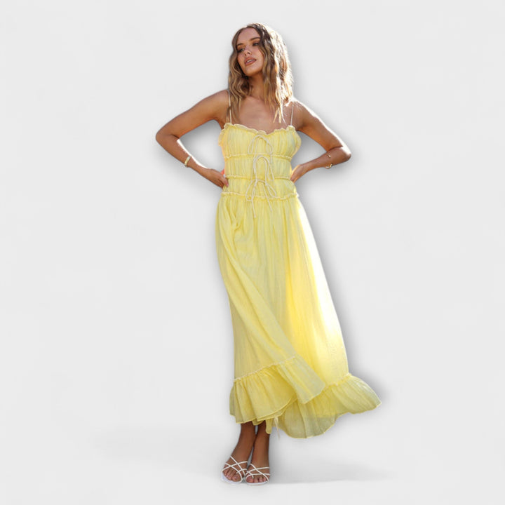 Celine - Μίντι φόρεμα χωρίς μανίκια με ρίγες