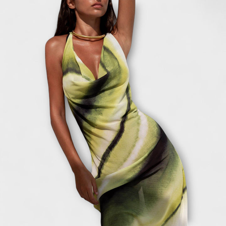 Κλασικό Tie-Dye Gradient Maxi Φόρεμα
