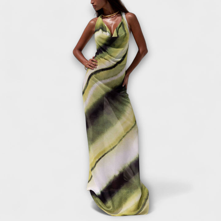 Κλασικό Tie-Dye Gradient Maxi Φόρεμα