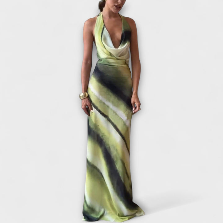 Κλασικό Tie-Dye Gradient Maxi Φόρεμα