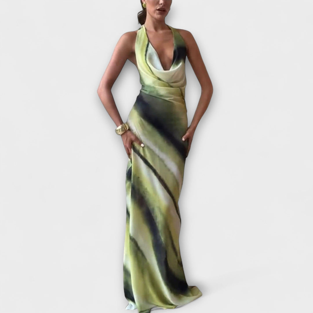 Κλασικό Tie-Dye Gradient Maxi Φόρεμα