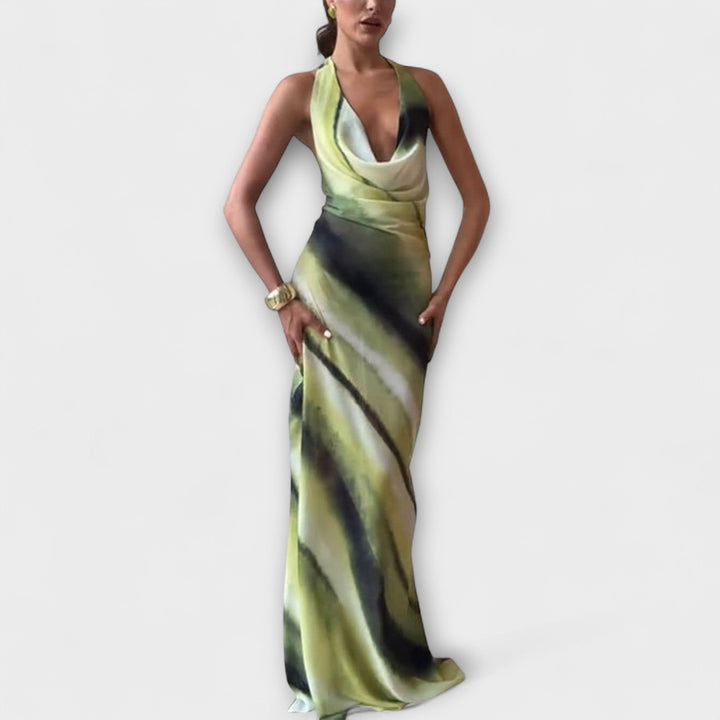 Κλασικό Tie-Dye Gradient Maxi Φόρεμα