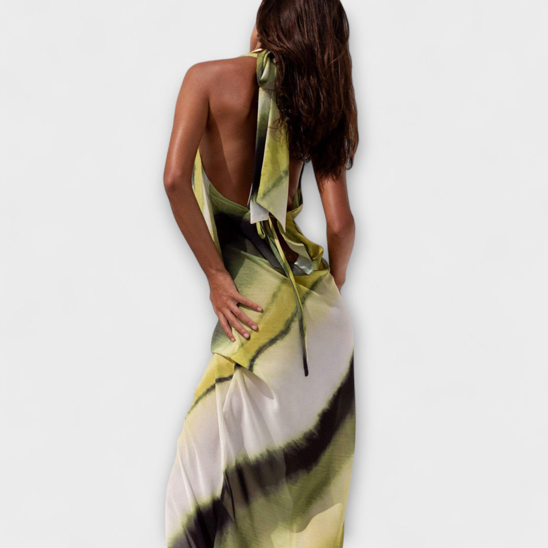 Κλασικό Tie-Dye Gradient Maxi Φόρεμα