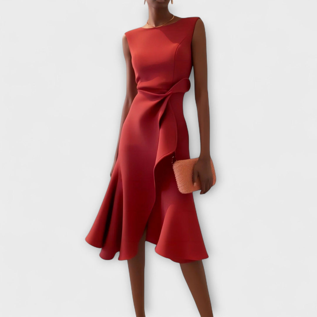 Juliette – Drapiertes ασύμμετρο Midikleid