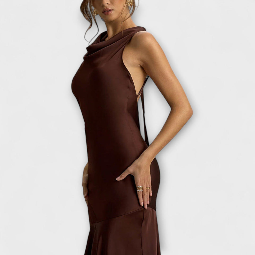 Λένον - Κομψό Maxikleid από Σατέν