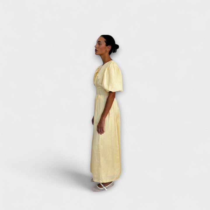 Ιωσήφ - Βuttergelbes Maxikleid με αέρινο σχέδιο