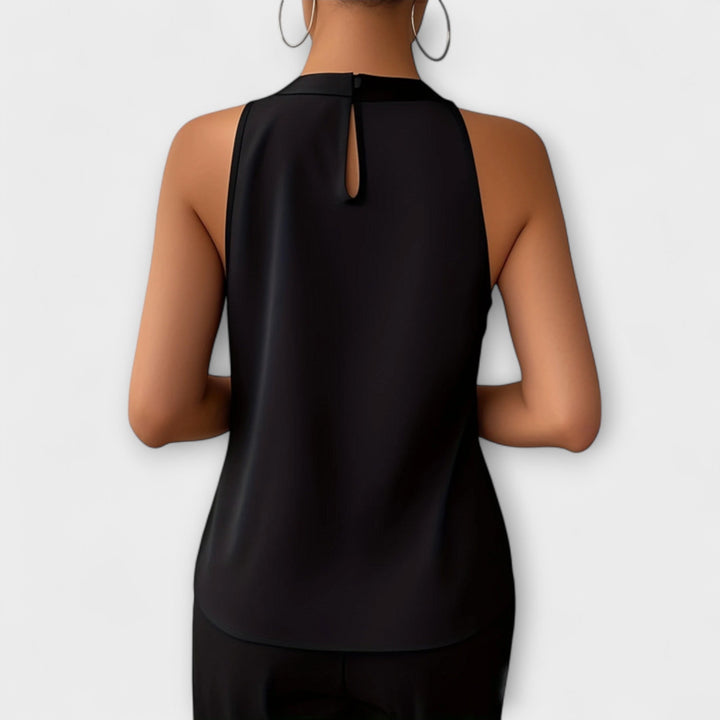 Skye - Κομψό σατέν τοπ με σχέδιο off-shoulder