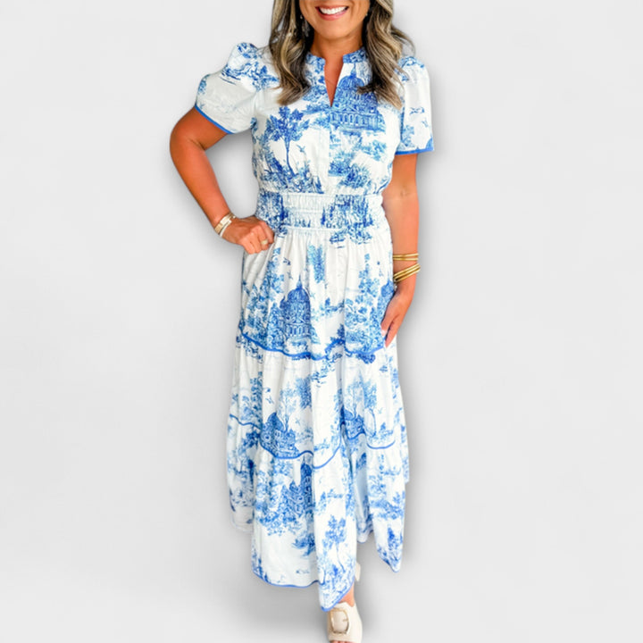 Eliza - Διαχρονικό Maxi Φόρεμα Toile