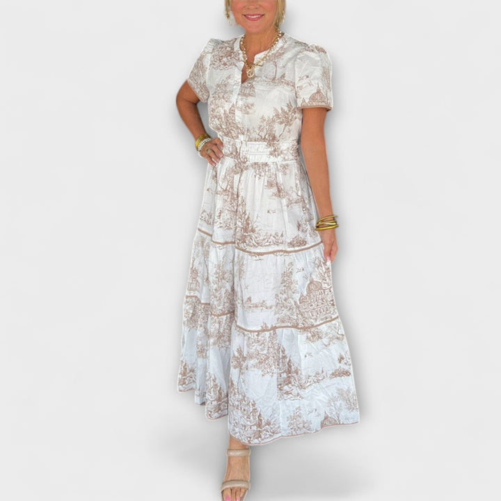 Eliza - Διαχρονικό Maxi Φόρεμα Toile