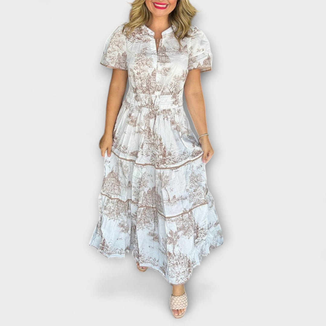 Eliza - Διαχρονικό Maxi Φόρεμα Toile