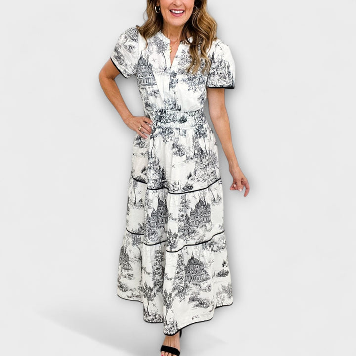 Eliza - Διαχρονικό Maxi Φόρεμα Toile