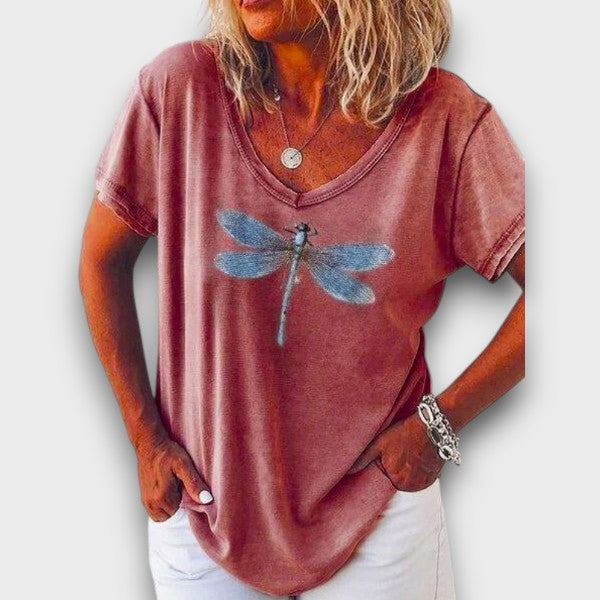 Estelle | T-Shirt με V-Λαιμό