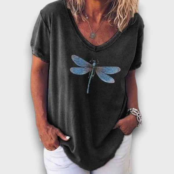Estelle | T-Shirt με V-Λαιμό