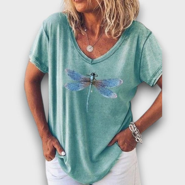 Estelle | T-Shirt με V-Λαιμό