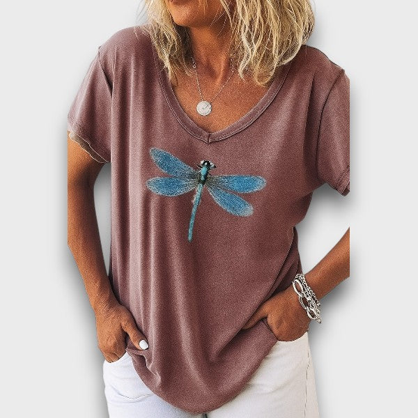 Estelle | T-Shirt με V-Λαιμό