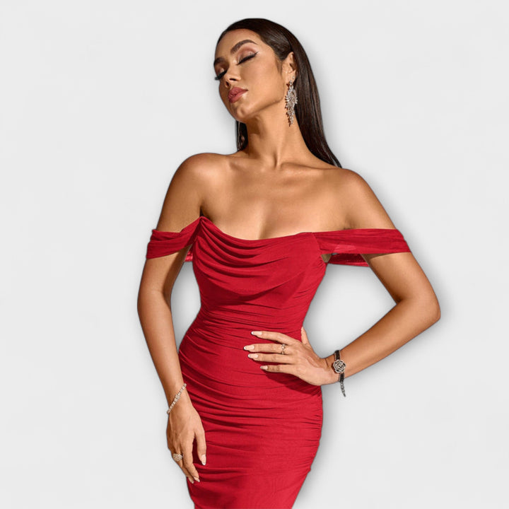 Ione - Φόρεμα Bodycon με Ανοιχτούς Ώμους