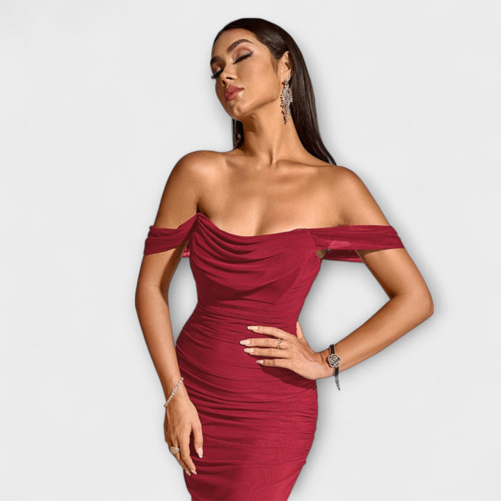 Ione - Φόρεμα Bodycon με Ανοιχτούς Ώμους