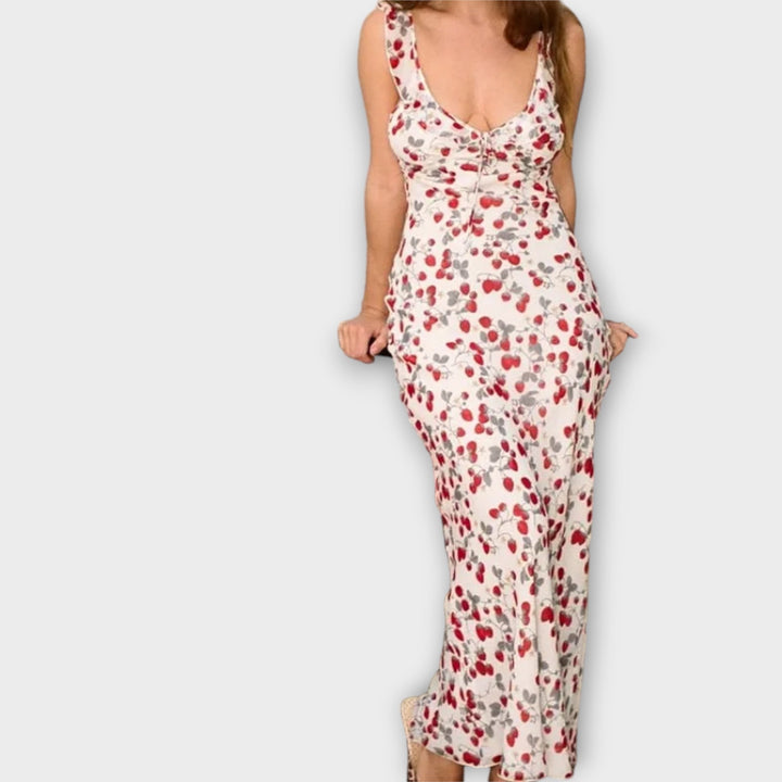 Κρυπτογραφικό Floralprint Plunge Maxi Φόρεμα