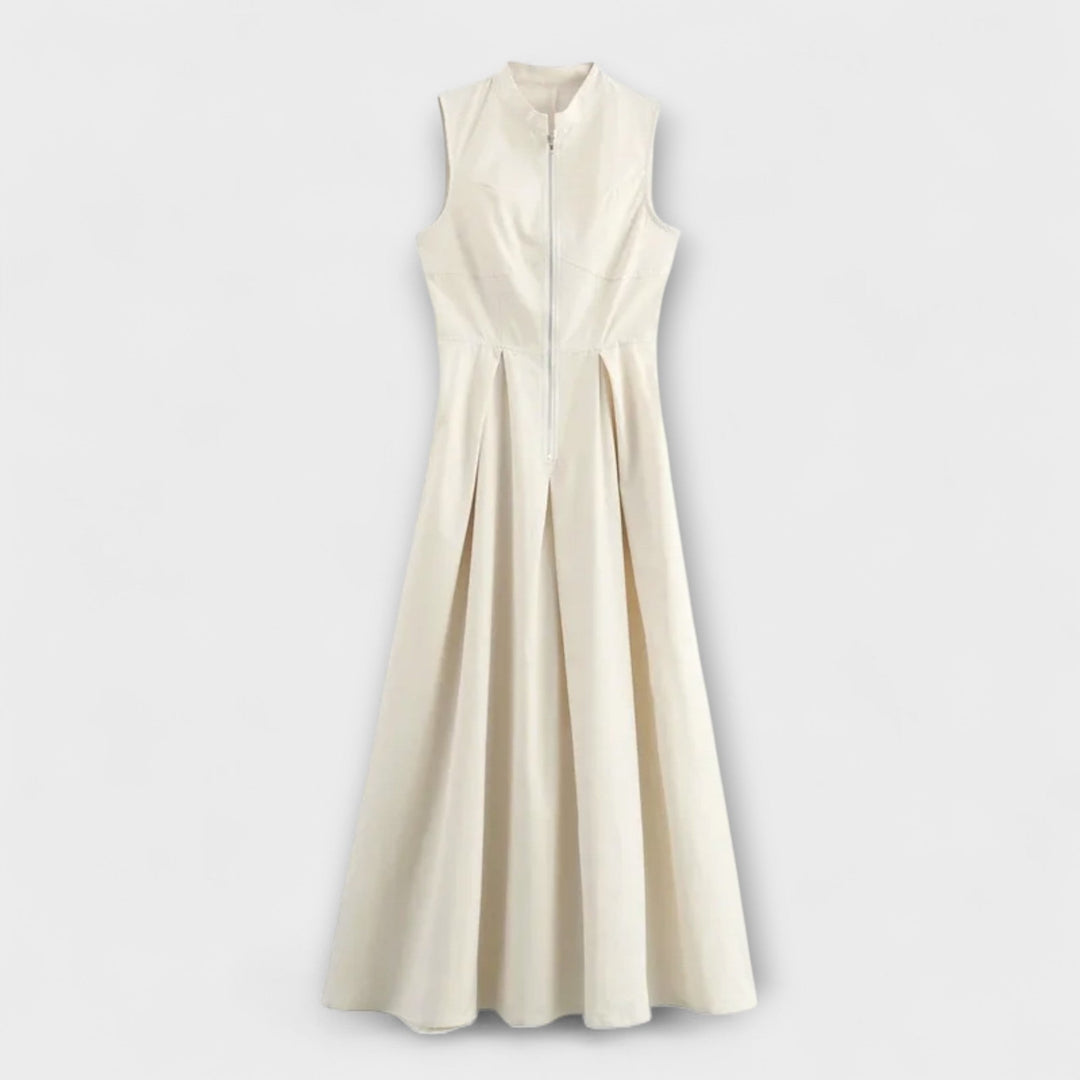 Αμάνικο Πλισέ Bodycon Midi Φόρεμα
