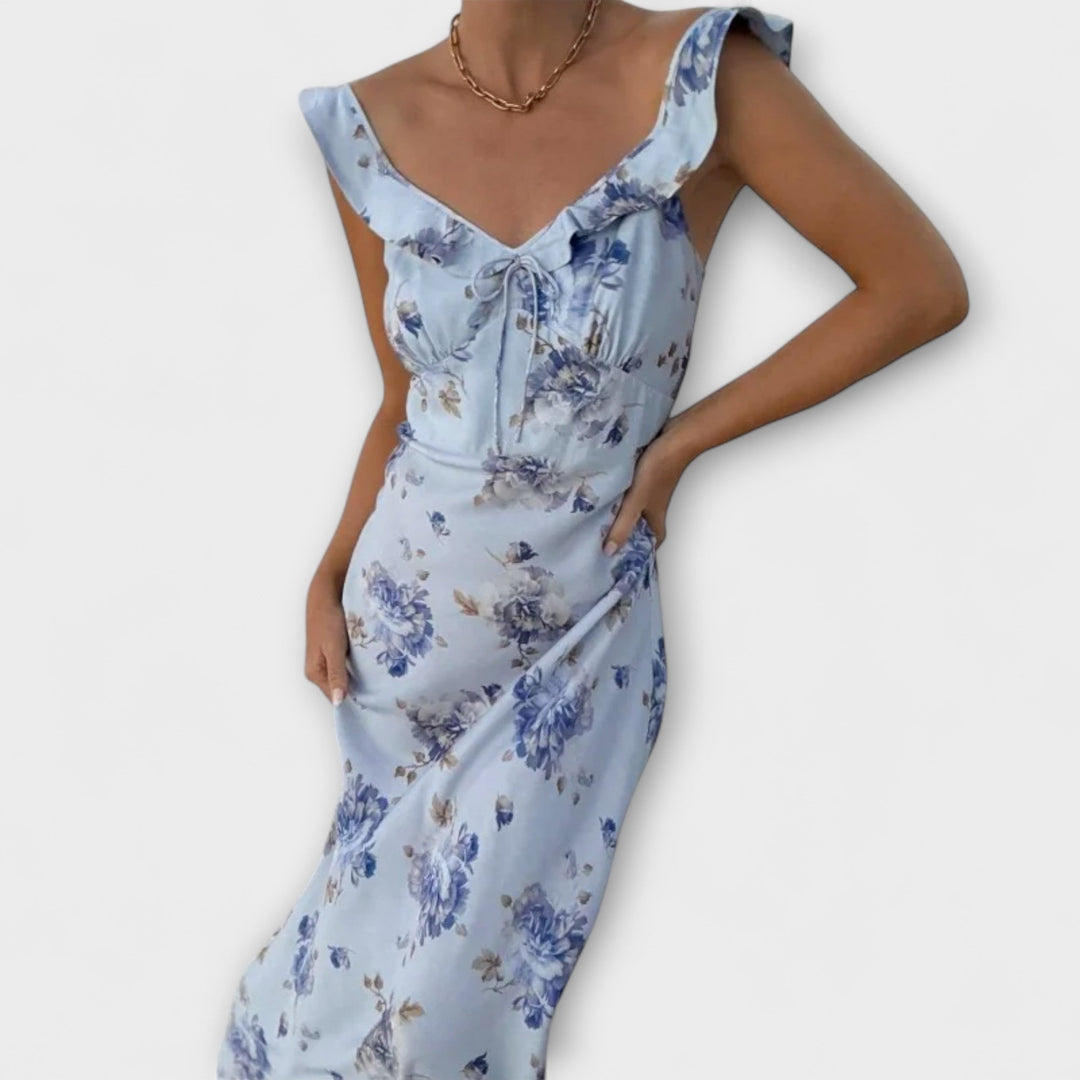 Κρυπτογραφικό Floralprint Plunge Maxi Φόρεμα