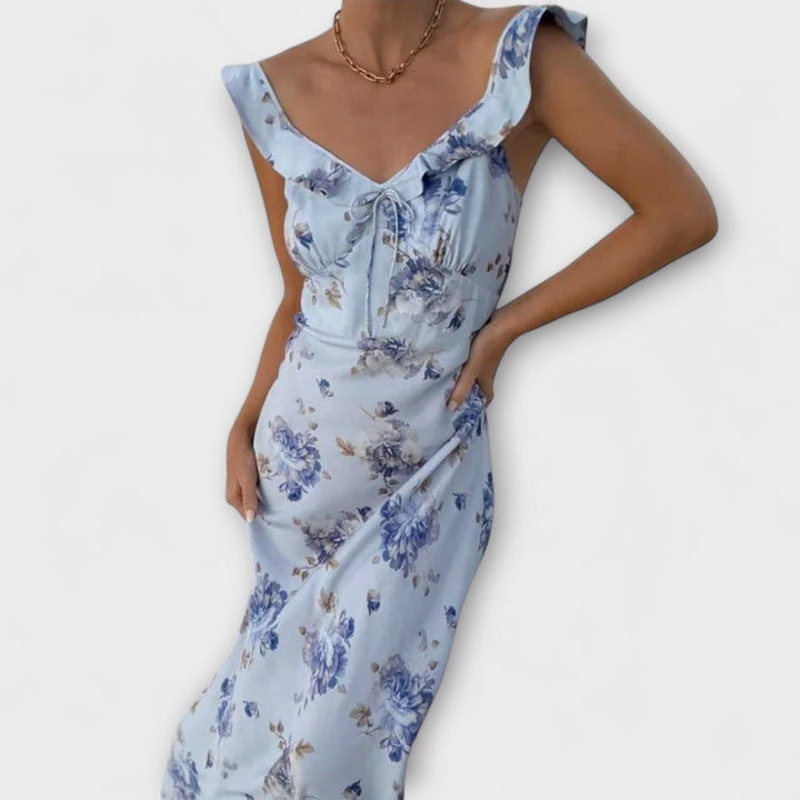 Κρυπτογραφικό Floralprint Plunge Maxi Φόρεμα