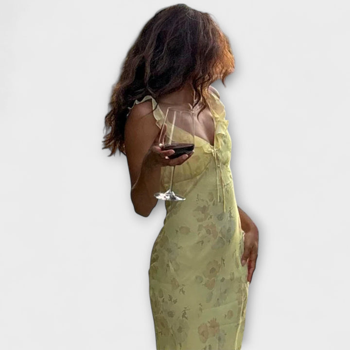 Κρυπτογραφικό Floralprint Plunge Maxi Φόρεμα