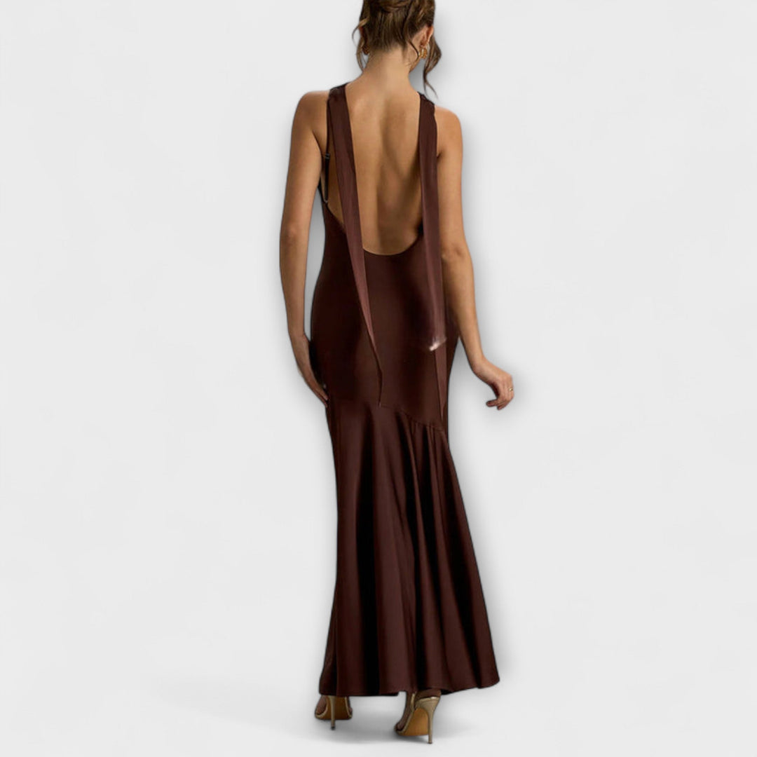Λένον - Κομψό Maxikleid από Σατέν