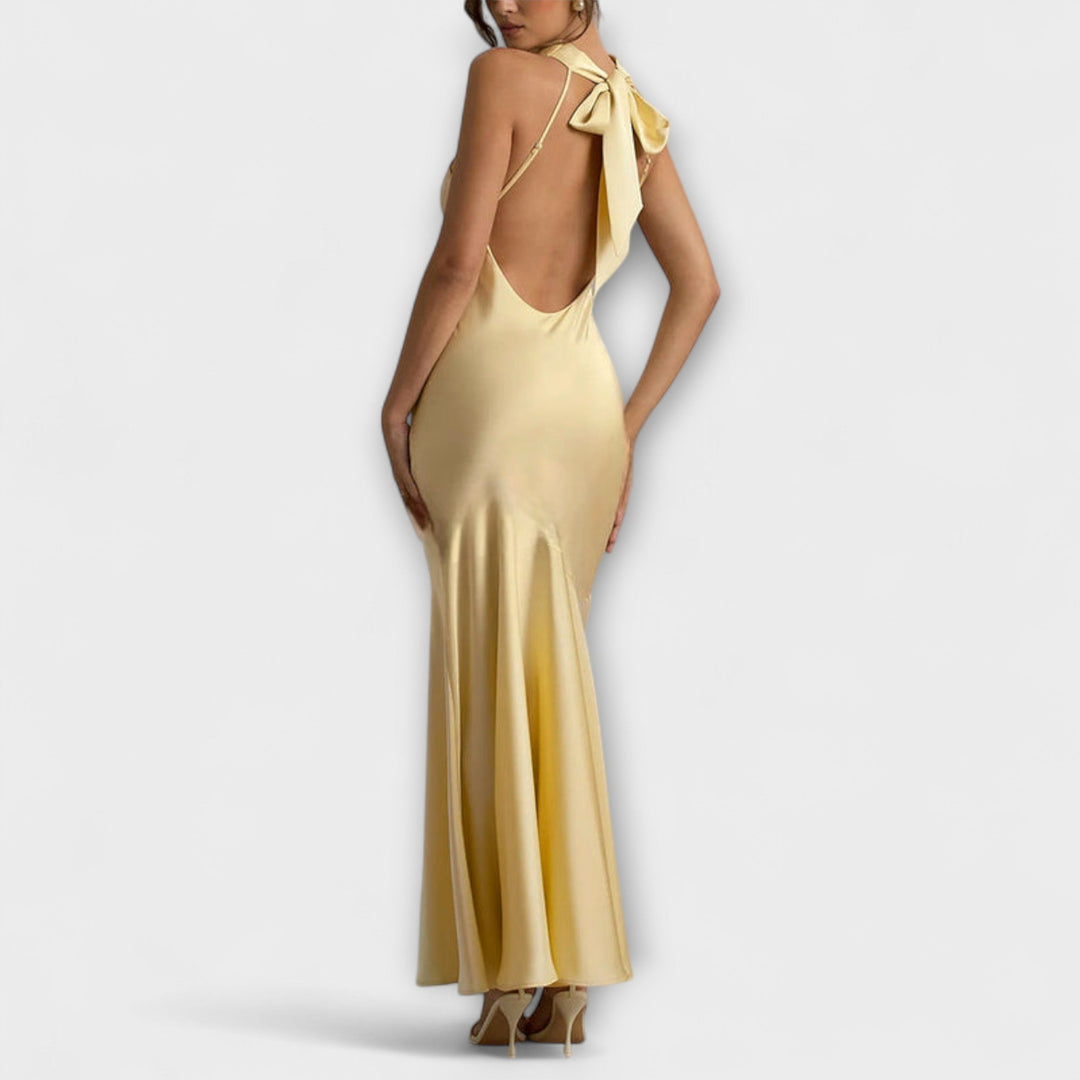 Λένον - Κομψό Maxikleid από Σατέν