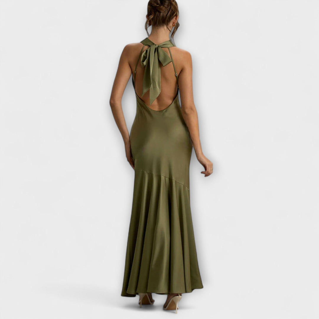 Λένον - Κομψό Maxikleid από Σατέν