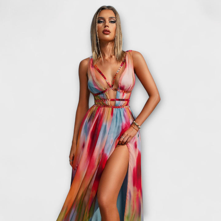 Freya - Ζωγραφιστό Maxi Φόρεμα
